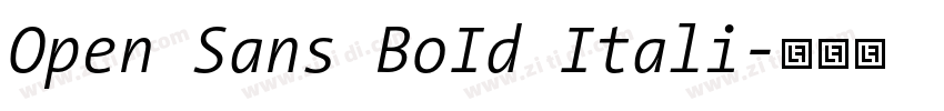 Open Sans BoId Itali字体转换